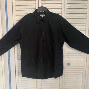 Harve Benard Men's Black Dress Shirt Large